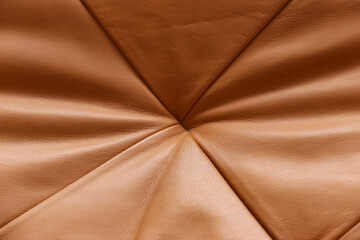 Obraz premium Luxury leather texture and material background, abstract pattern with soft folds and natural wrinkles, close up of brown upholstery