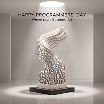Happy Programmers' Day Poster Celebrating Coding, Programming and Software Development