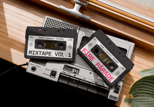Cassette Packaging Mockup