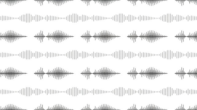 Sound wave patterns in spectrogram format showing audio frequencies