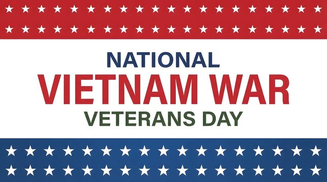 National vietnam war veterans day patriotic background with stars and stripes