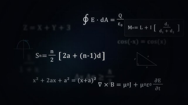 Scholars explore complex mathematical equations and physics formulas glowing brightly in the dark to discover innovative solutions for advanced academic research projects and future