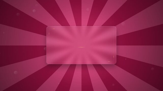 Frosted glass card floating above a vibrant magenta burst pattern, creating a striking visual contrast that enhances dynamic marketing layouts for digital advertisements and presentations