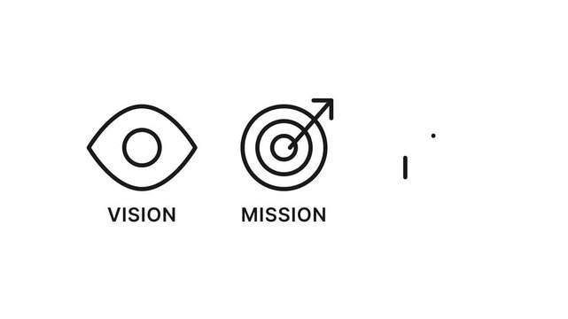 Minimalist Line Art Eye Icon Vision Concept Animation Loop Background