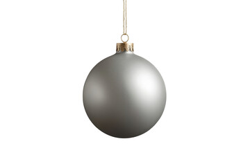 Naklejka premium Dark silver metallic Christmas ball ornament