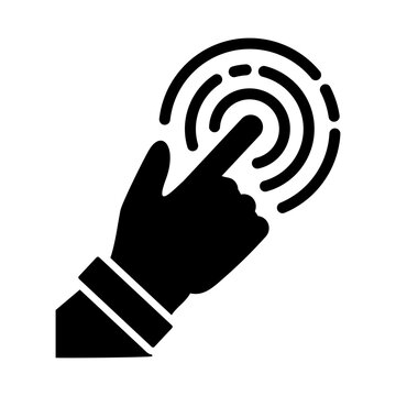 Future technology solid icon. Touchscreen symbol.