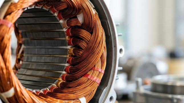 Sustainable energy drivetrain research highlights copper coil engineering in industrial electric motor