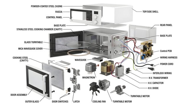 Microwave Oven Internal Components