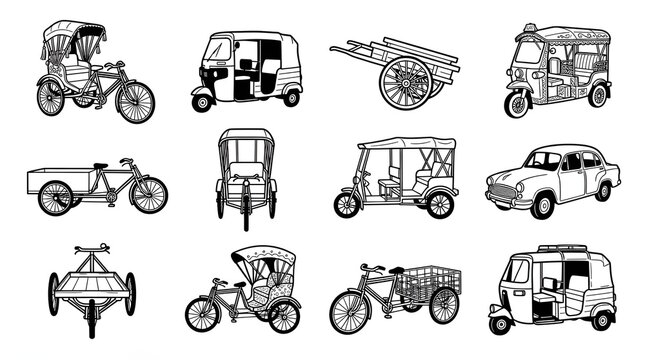 Rickshaw and Three Wheel Taxi