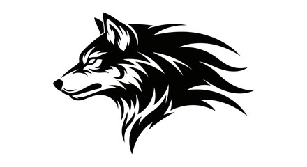 Fototapeta premium Dynamic and stylized tribal vector graphic illustration featuring sharp curves and aggressive black line art patterns, suitable for tattoos, vinyl decals, or automotive livery design.