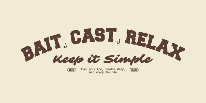 Retro vintage typography streetwear design. Typography with angler slogan for print, jersey, tee, hat, t-shirt, sweatshirt, hoodie, wall art for clothing brand design - Vector