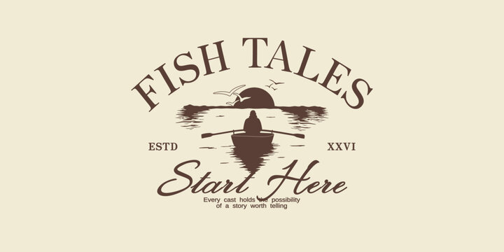 Retro vintage typography streetwear design. Typography with angler slogan for print, jersey, tee, hat, t-shirt, sweatshirt, hoodie, wall art for clothing brand design - Vector
