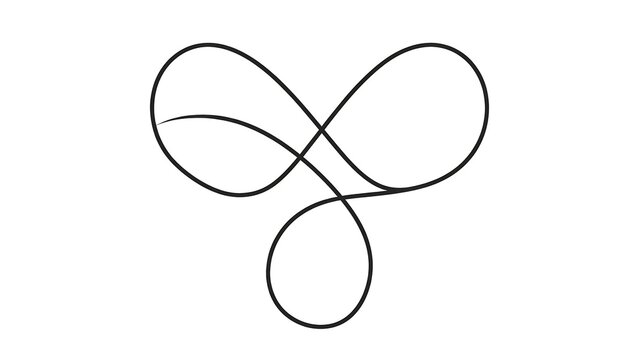 Elegant infinity knot symbol on white background.