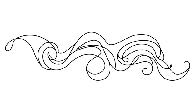 Elegant swirl design on white background.