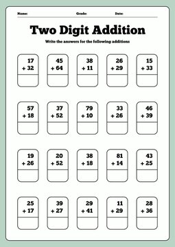 Easy addition math worksheet for kids learning basic sums up to ten. Printable educational activity page for kindergarten, preschool, and primary school students.