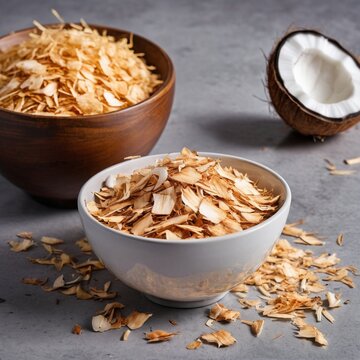 golden roasted coconut chips