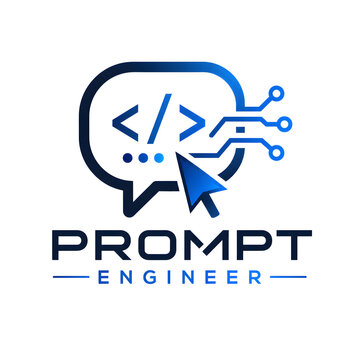 Futuristic logo for a prompt engineer, combining language, creativity, technology, and artificial intelligence into a brand identity(1)