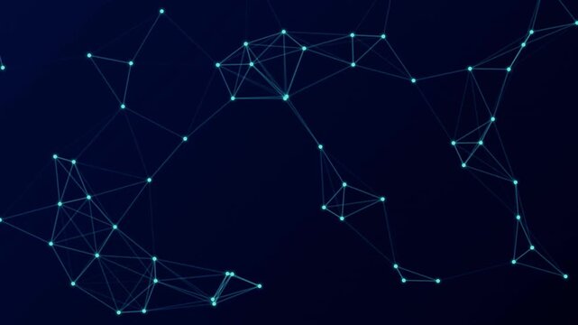 Abstract network of interconnected glowing nodes on transparent background design