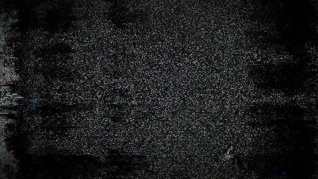 Abstract dark digital noise texture with glitch effect and static interference pattern