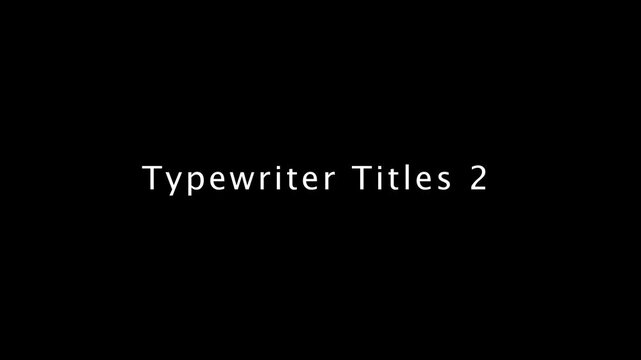 Typewriter style text title with black background and white sans serif font typewriter font typography