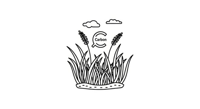 Euro symbol in grassy field illustration.