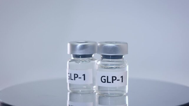 Clear Glass Vial Injection Bottle Medical Medicine Solution GLP1 Liquid Pharmaceutical Drug Research Diabetes Healthcare Treatment Dose