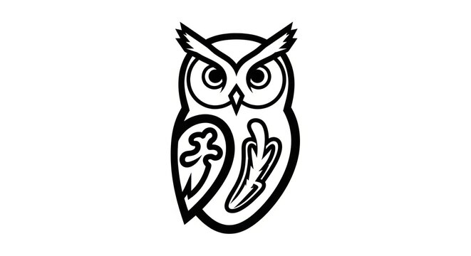 Owl Bird Icon Symbol Design Element.