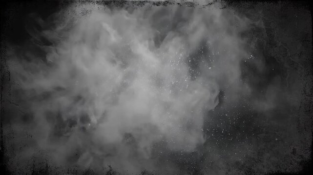 Abstract smoke texture with dark grunge background for creative design and mysterious atmosphere
