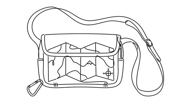 Handbag illustration on white background.