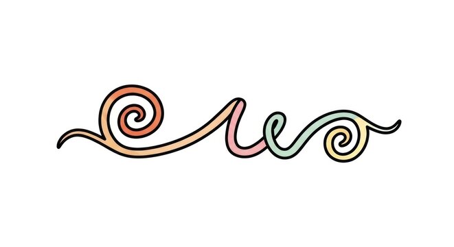 colorful swirly design element.