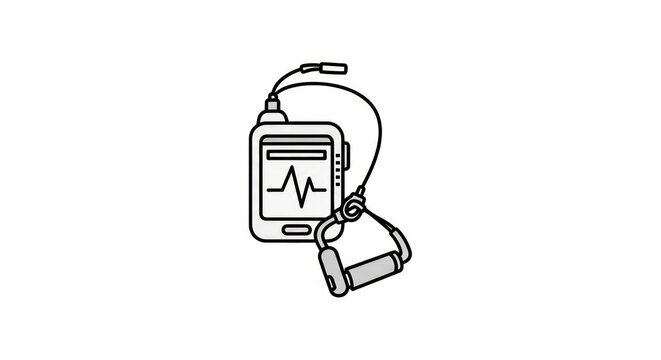Defibrillator device for heart emergency care.