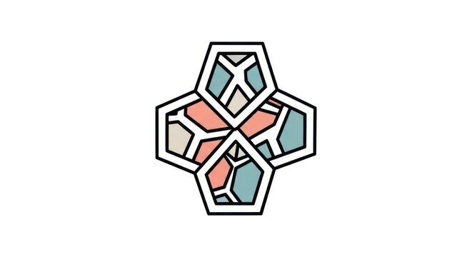 Geometric shapes hexagon pattern design.