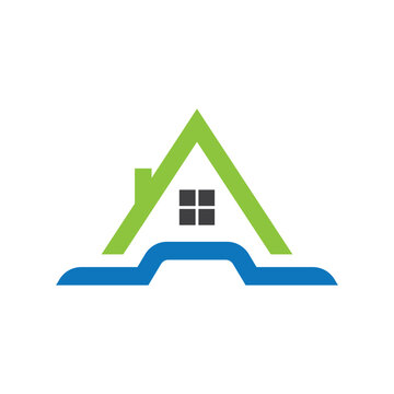 Minimalist Green House Icon