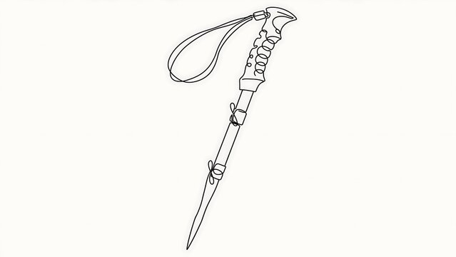 Illustration of a knife with white background.