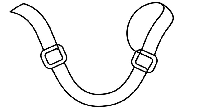Illustration of a belt strap on white background.