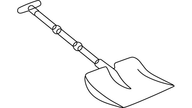 Illustration of a shovel on white background.