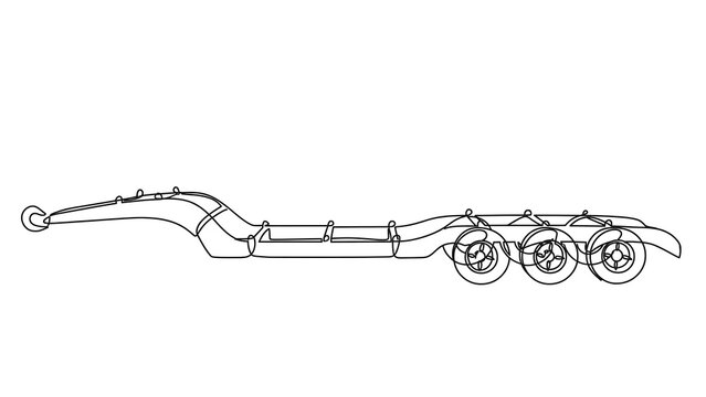 Line art of a train on white background.