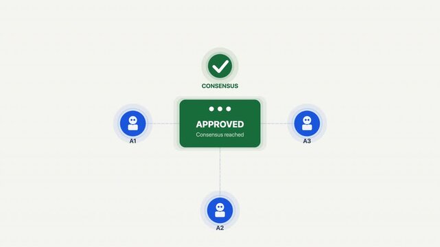 Great for presenting business approval status, networking diagrams, or consensus in presentations and reports related to teamwork or decisionmaking.
