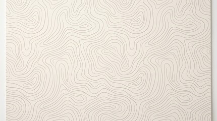 Fototapeta premium Abstract topographic line pattern on a neutral cream background with organic undulating curves, minimalist modern wallpaper texture for high-end interior design background.