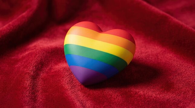 Rainbow Heart Symbol of LGBTQ Pride Love and Inclusion
