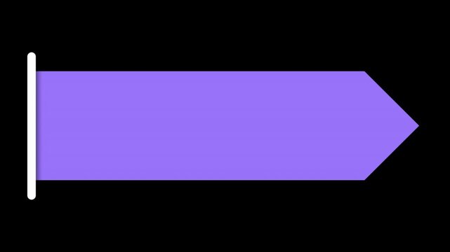 Purple Arrow Lower Third Banner Title Box Isolated