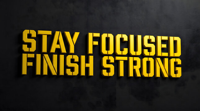 Stay Focused Finish Strong Action Quote