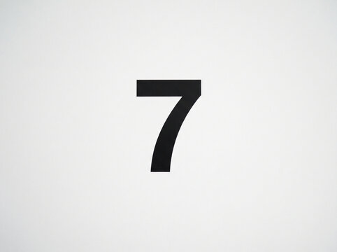 number one on white background