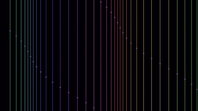 Abstract digital data visualization of a wave pattern on black background