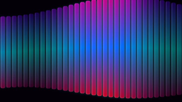 A vibrant vertical striped pattern with shifting gradients of neon color