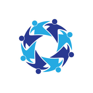 Abstract People Circle Connection Icon