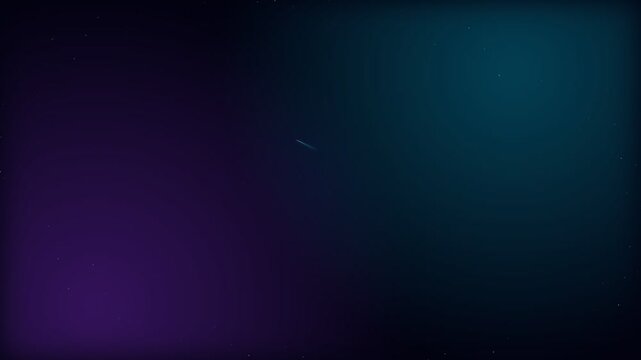 Minimalist deep space view with a single small shooting star in the distance