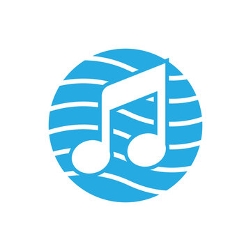 Abstract Musical Globe Icon Design