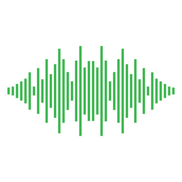 Green Audio Sound Wave Illustration