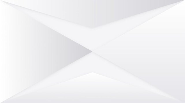 Abstract white background with clean geometric folds and soft light shadows